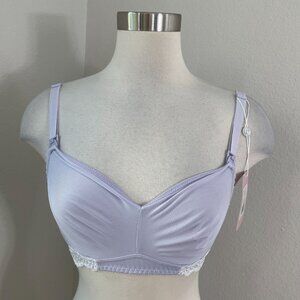 NEW‎ Cake Lingerie Womens 30E Plum Melba Maternity Nursing Bra Soft Cup Wireless